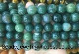 LSBS195 15 inches 16mm round moss agate gemstone beads wholesale LSBS195 15 inches 16mm round moss agate gemstone beads wholesale