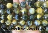 LSBS216 15 inches 16mm faceted round golden blue tiger eye beads wholesale LSBS216 15 inches 16mm faceted round golden blue tiger eye beads wholesale