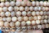 LSBS236 15 inches 14mm round pink sunstone gemstone beads wholesale LSBS236 15 inches 14mm round pink sunstone gemstone beads wholesale