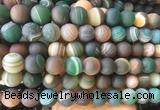 LSBS293 15 inches 14mm round matte banded agate gemstone beads wholesale LSBS293 15 inches 14mm round matte banded agate gemstone beads wholesale