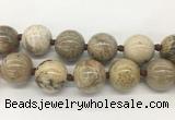 LSBS339 15 inches 30mm round Chrysanthemum agate gemstone beads wholesale LSBS339 15 inches 30mm round Chrysanthemum agate gemstone beads wholesale