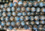 LSBS347 15 inches 14mm round gold color stone beads wholesale LSBS347 15 inches 14mm round gold color stone beads wholesale