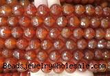 LSBS363 15 inches 14mm faceted round red agate gemstone beads wholesale LSBS363 15 inches 14mm faceted round red agate gemstone beads wholesale