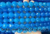 LSBS365 15 inches 14mm faceted round blue agate gemstone beads wholesale LSBS365 15 inches 14mm faceted round blue agate gemstone beads wholesale