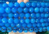 LSBS366 15 inches 14mm faceted round blue agate gemstone beads wholesale LSBS366 15 inches 14mm faceted round blue agate gemstone beads wholesale