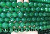 LSBS367 15 inches 14mm faceted round green agate gemstone beads wholesale LSBS367 15 inches 14mm faceted round green agate gemstone beads wholesale
