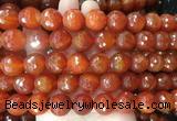 LSBS371 15 inches 16mm faceted round red agate gemstone beads wholesale LSBS371 15 inches 16mm faceted round red agate gemstone beads wholesale