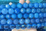 LSBS372 15 inches 16mm faceted round blue agate gemstone beads wholesale LSBS372 15 inches 16mm faceted round blue agate gemstone beads wholesale