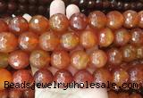 LSBS376 15 inches 18mm faceted round red agate gemstone beads wholesale LSBS376 15 inches 18mm faceted round red agate gemstone beads wholesale