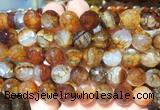 LSBS393 15 inches 14mm faceted round dragon veins agate gemstone beads wholesale LSBS393 15 inches 14mm faceted round dragon veins agate gemstone beads wholesale