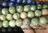 LSBS48 15 inches 16mm round unakite gemstone beads wholesale LSBS48 15 inches 16mm round unakite gemstone beads wholesale