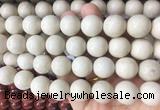 LSBS62 15 inches 16mm round white fossil jasper gemstone beads wholesale LSBS62 15 inches 16mm round white fossil jasper gemstone beads wholesale