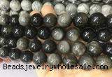 LSBS63 15 inches 16mm round silver obsidian gemstone beads wholesale LSBS63 15 inches 16mm round silver obsidian gemstone beads wholesale