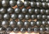 LSBS703 15 inches 16mm round matte black agate gemstone beads wholesale LSBS703 15 inches 16mm round matte black agate gemstone beads wholesale