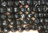 LSBS719 15 inches 16mm faceted round banded black agate gemstone beads wholesale LSBS719 15 inches 16mm faceted round banded black agate gemstone beads wholesale
