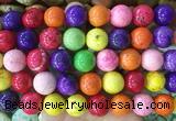 LSBS759 15 inches 16mm round howlite turquoise gemstone beads wholesale LSBS759 15 inches 16mm round howlite turquoise gemstone beads wholesale