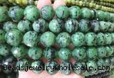 LSBS86 15 inches 16mm faceted round ruby zoisite beads wholesale LSBS86 15 inches 16mm faceted round ruby zoisite beads wholesale