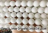 LSBS881 15 inches 16mm round white porcelain gemstone beads wholesale LSBS881 15 inches 16mm round white porcelain gemstone beads wholesale