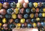 LSBS91 15 inches 16mm faceted round colorful tiger eye beads wholesale LSBS91 15 inches 16mm faceted round colorful tiger eye beads wholesale