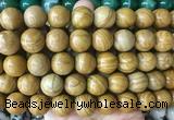 LSBS915 15 inches 16mm round yellow wooden jasper gemstone beads wholesale LSBS915 15 inches 16mm round yellow wooden jasper gemstone beads wholesale