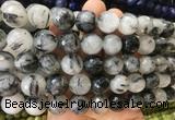 LSBS957 15 inches 14mm faceted round black rutilated quartz gemstone beads wholesale LSBS957 15 inches 14mm faceted round black rutilated quartz gemstone beads wholesale