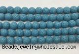 LVBS05 6mm, 8mm, 10mm, 12mm, 14mm, 16mm, 18mm & 20mm round turquoise blue lava beads