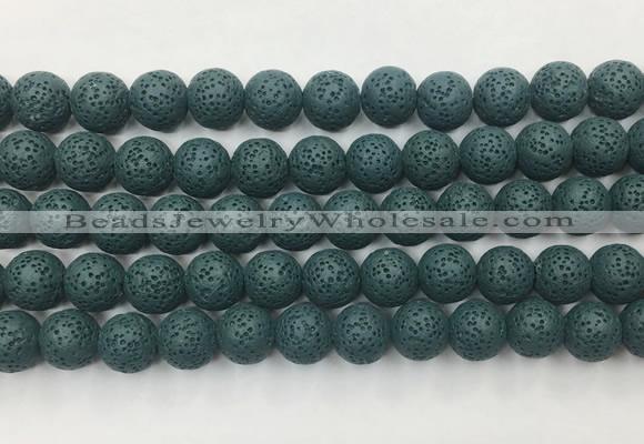 LVBS06 6mm, 8mm, 10mm, 12mm, 14mm, 16mm, 18mm & 20mm round charm blue lava beads