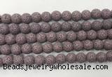 LVBS09 6mm, 8mm, 10mm, 12mm, 14mm, 16mm, 18mm & 20mm round purple lava beads