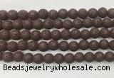 LVBS10 6mm, 8mm, 10mm, 12mm, 14mm, 16mm, 18mm & 20mm round brown lava beads