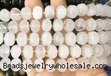 MEBS01 15 inches 8*12mm pumpkin angola white crystal beads wholesale MEBS01 15 inches 8*12mm pumpkin angola white crystal beads wholesale