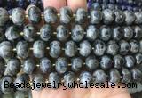 MEBS32 15 inches 8*12mm pumpkin black labradorite beads wholesale MEBS32 15 inches 8*12mm pumpkin black labradorite beads wholesale