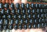 MEBS33 15 inches 8*12mm pumpkin black obsidian beads wholesale MEBS33 15 inches 8*12mm pumpkin black obsidian beads wholesale