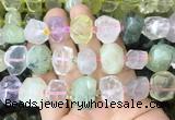 MQBS01 15 inches 12*16mm - 13*18mm faceted nuggets multicolor quartz beads MQBS01 15 inches 12*16mm - 13*18mm faceted nuggets multicolor quartz beads