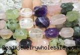 MQBS03 15 inches 13*18mm - 15*20mm faceted nuggets multicolor quartz beads MQBS03 15 inches 13*18mm - 15*20mm faceted nuggets multicolor quartz beads