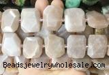 MSBS23 15 inches 15*20mm - 18*25mm faceted freeform moonstone beads MSBS23 15 inches 15*20mm - 18*25mm faceted freeform moonstone beads