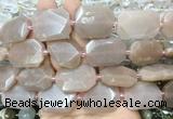 MSBS24 15 inches 18*25mm - 22*30mm faceted freeform moonstone beads MSBS24 15 inches 18*25mm - 22*30mm faceted freeform moonstone beads