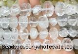 NCBS20 15 inches 12*16mm - 13*18mm faceted nuggets white crystal beads NCBS20 15 inches 12*16mm - 13*18mm faceted nuggets white crystal beads