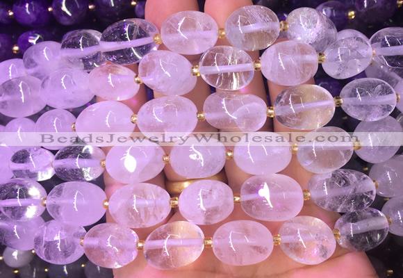 NGBS02 15 inches 8*12 - 10*14mm nuggets white crystal gemstone beads