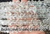 NGBS111 15 inches 8*12mm - 10*14mm faceted nuggets white crystal beads