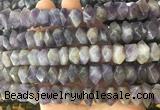 NGBS113 15 inches 8*12mm - 10*14mm faceted nuggets amethyst beads