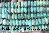 NGBS119 15 inches 8*12mm - 10*14mm faceted nuggets amazonite beads