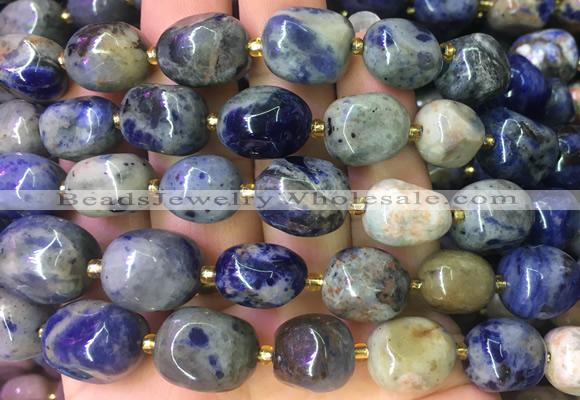 NGBS12 15 inches 8*12 - 10*14mm nuggets sodalite gemstone beads