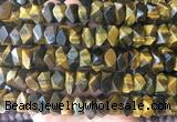 NGBS127 15 inches 8*12mm - 10*14mm faceted nuggets yellow tiger eye beads