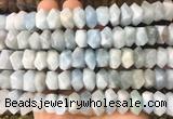 NGBS130 15 inches 8*12mm - 10*14mm faceted nuggets aquamarine beads