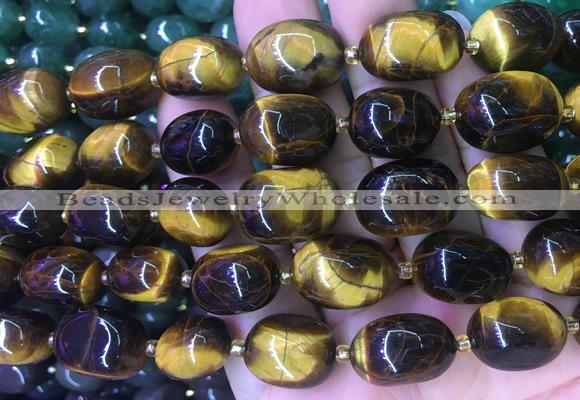 NGBS14 15 inches 8*12 - 10*14mm nuggets yellow tiger eye gemstone beads