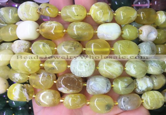 NGBS15 15 inches 8*12 - 10*14mm nuggets yellow opal gemstone beads