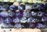 NGBS161 15 inches 13*18mm faceted nuggets amethyst gemstone beads