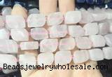 NGBS180 15 inches 10*14mm - 12*16mm freeform rose quartz beads