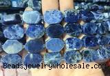 NGBS185 15 inches 10*14mm - 12*16mm freeform sodalite beads