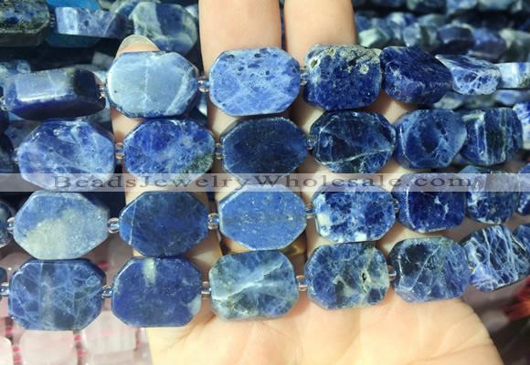 NGBS185 15 inches 10*14mm - 12*16mm freeform sodalite beads